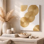 Abstract Textured Wall Art Panel | Modern Geometric Canvas Decor for Living Room & Bedroom