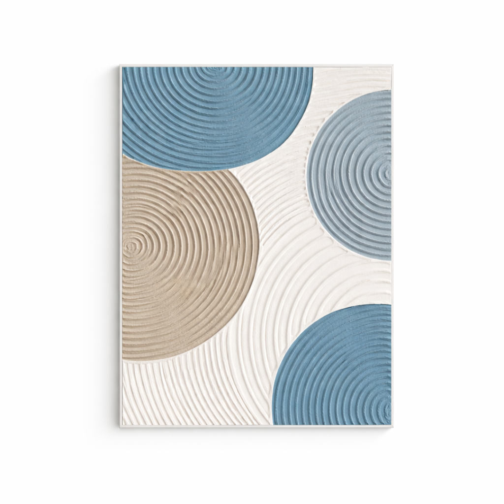Modern Abstract Textured Wall Art Set of 3 | Minimalist Geometric Panel Decor for Living Room & Bedroom