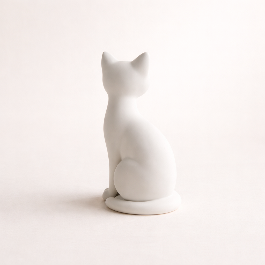 Minimalist Cat Figurine – Modern Desk & Home Decor Accent
