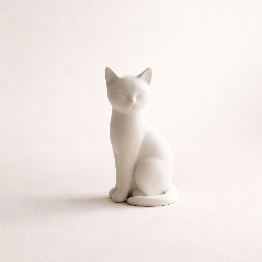 Minimalist Cat Figurine – Modern Desk & Home Decor Accent