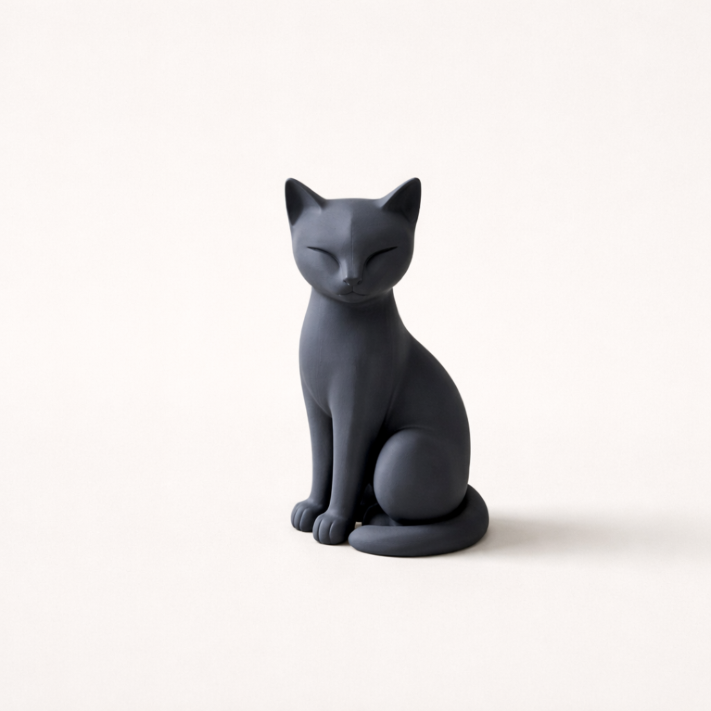 Minimalist Cat Figurine – Modern Desk & Home Decor Accent