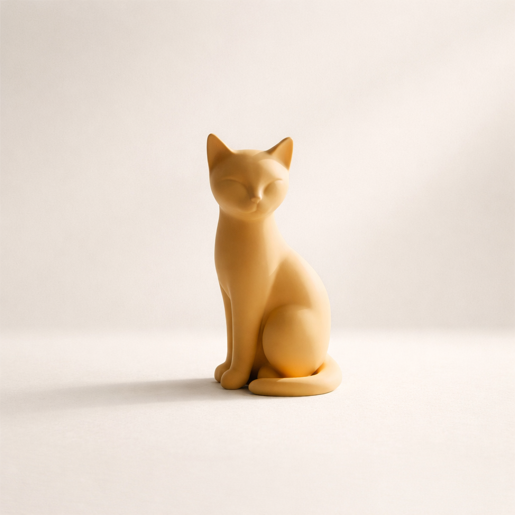 Minimalist Cat Figurine – Modern Desk & Home Decor Accent