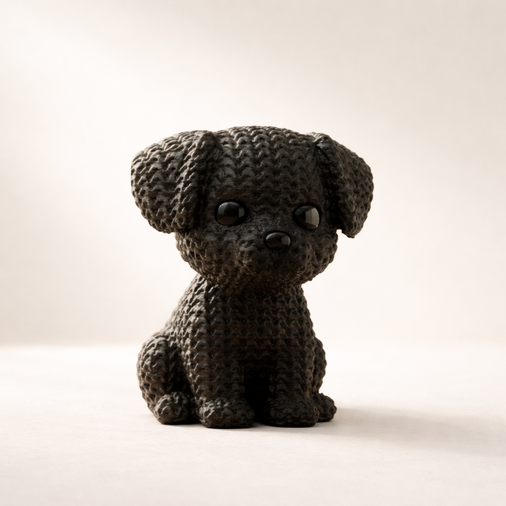 Cute Puppy Figurine – Modern Minimalist Dog Sculpture for Home Décor & Desk Styling