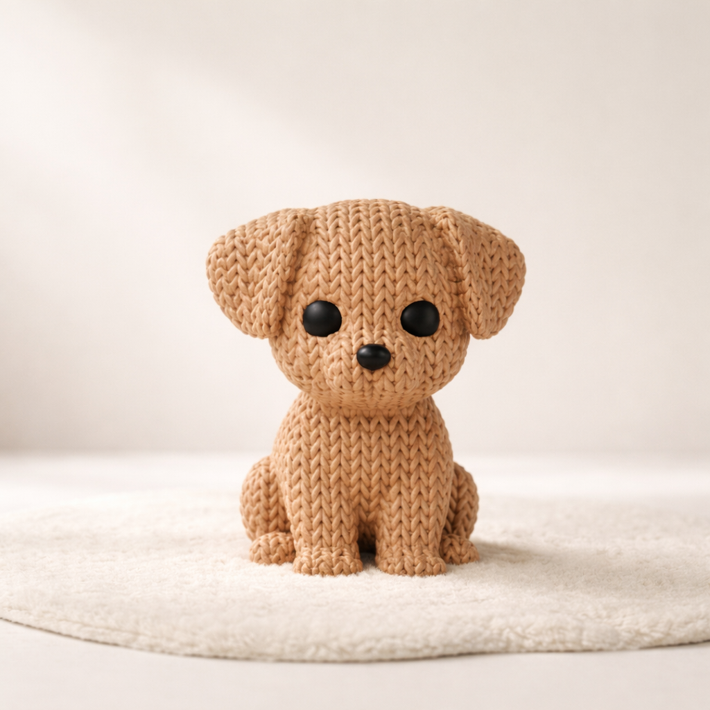 Cute Puppy Figurine – Modern Minimalist Dog Sculpture for Home Décor & Desk Styling