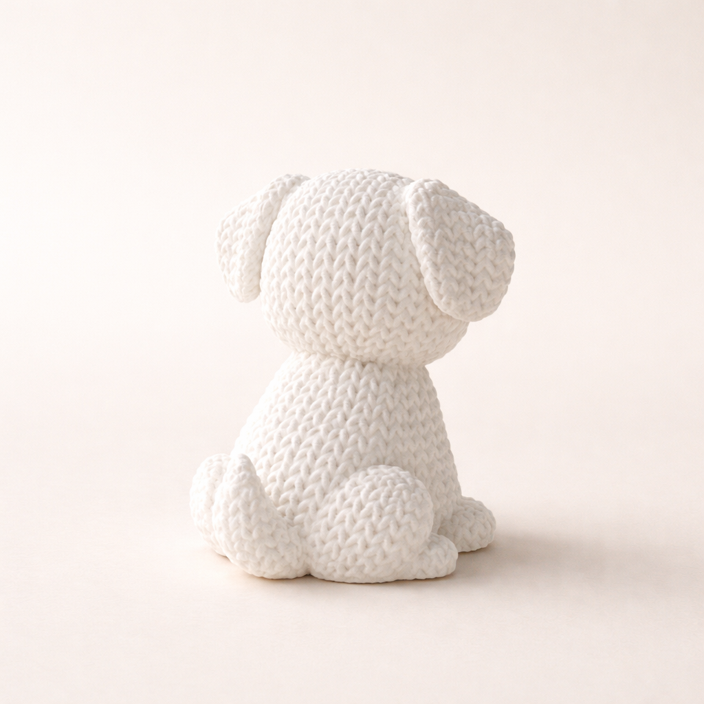 Cute Puppy Figurine – Modern Minimalist Dog Sculpture for Home Décor & Desk Styling