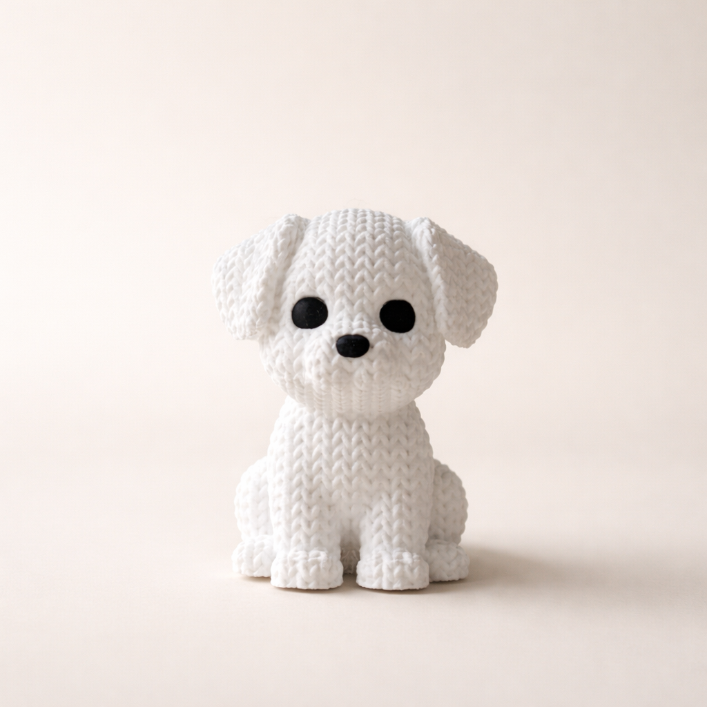 Cute Puppy Figurine – Modern Minimalist Dog Sculpture for Home Décor & Desk Styling