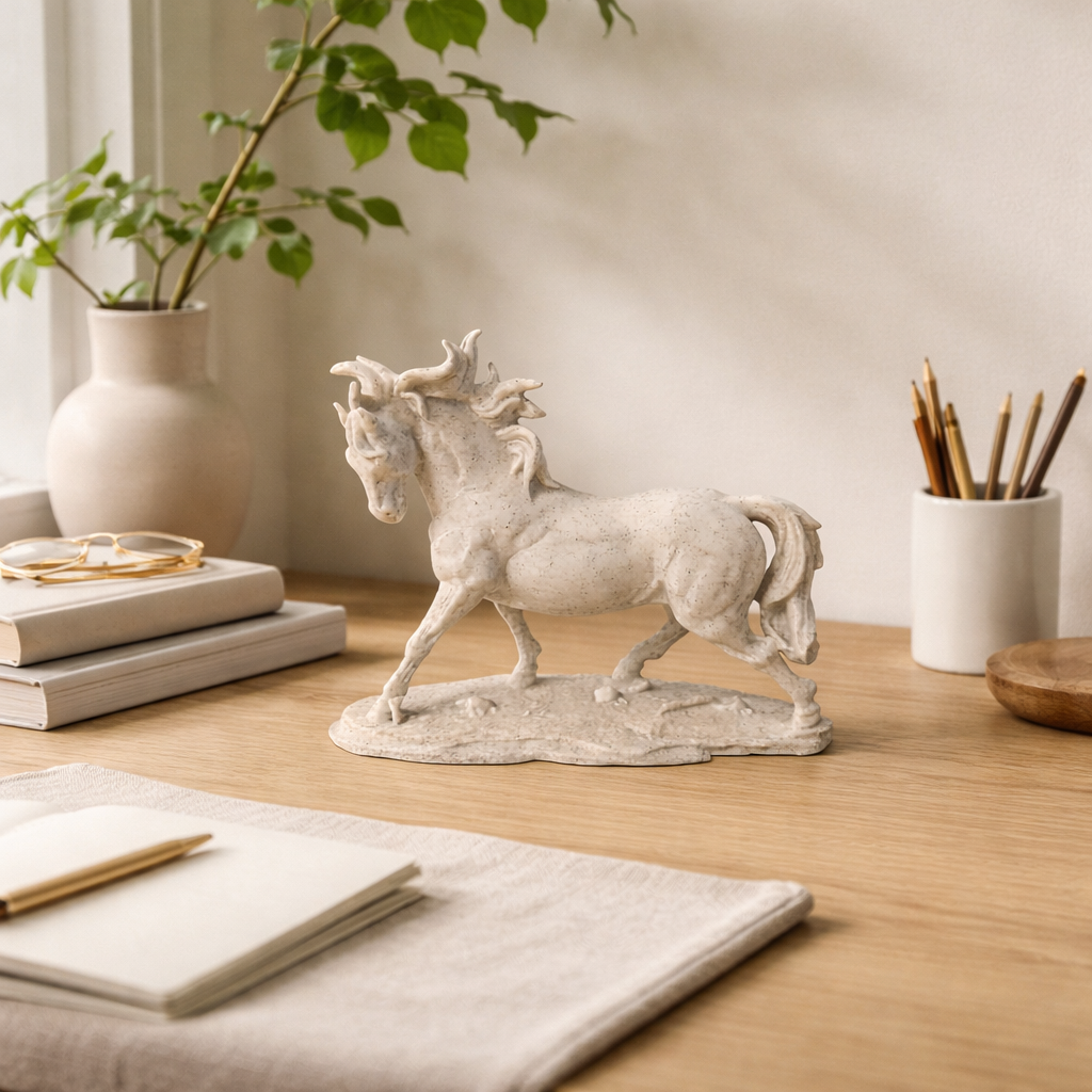 Modern Horse Sculpture – Elegant Tabletop Decor Accent
