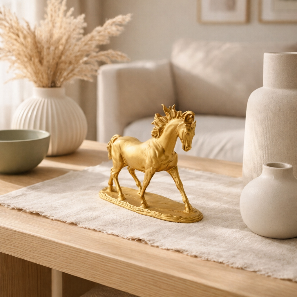 Modern Horse Sculpture – Elegant Tabletop Decor Accent