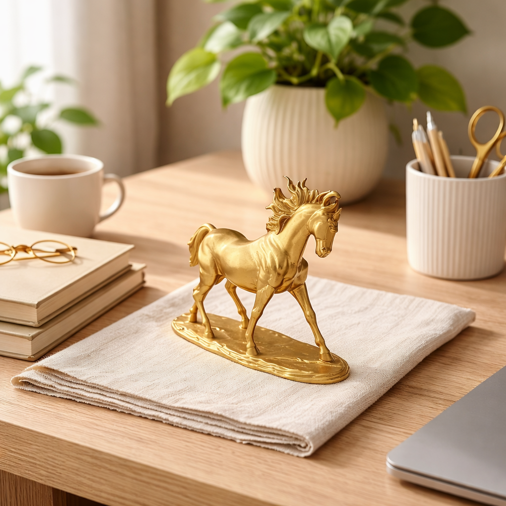 Modern Horse Sculpture – Elegant Tabletop Decor Accent