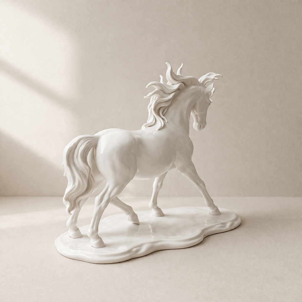 Modern Horse Sculpture – Elegant Tabletop Decor Accent