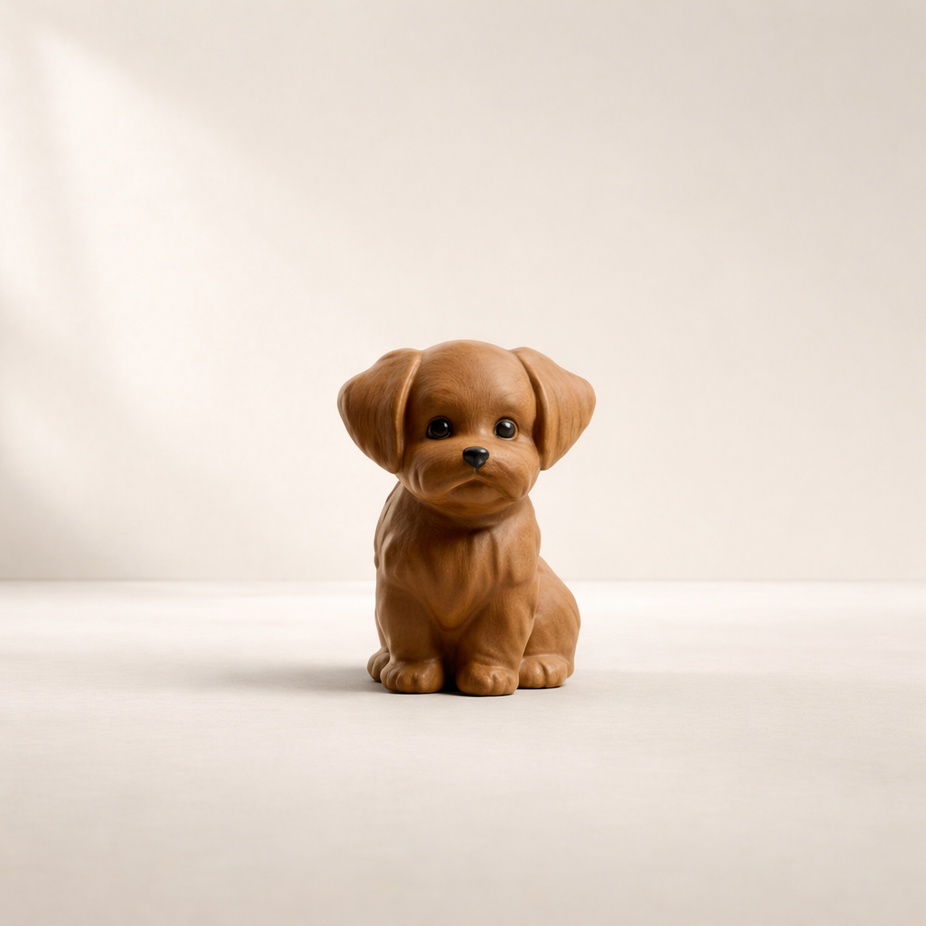 Cute Puppy Figurine – Modern Decorative Dog Sculpture for Home & Office