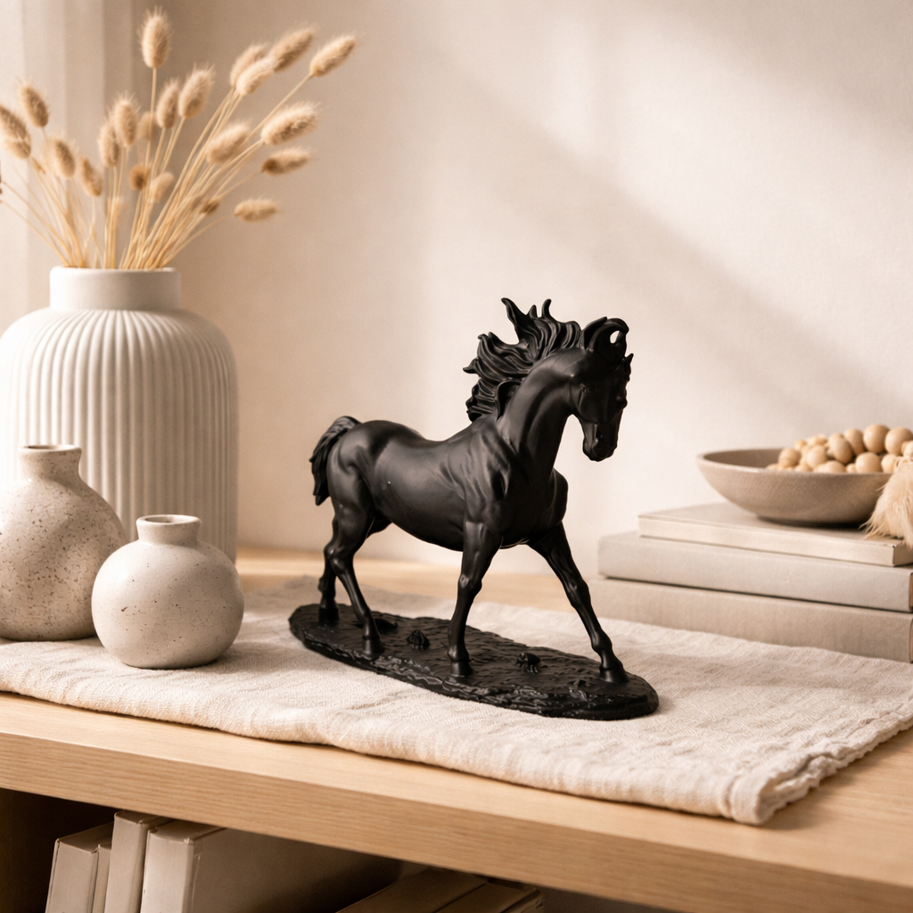 Modern Horse Sculpture – Elegant Tabletop Decor Accent