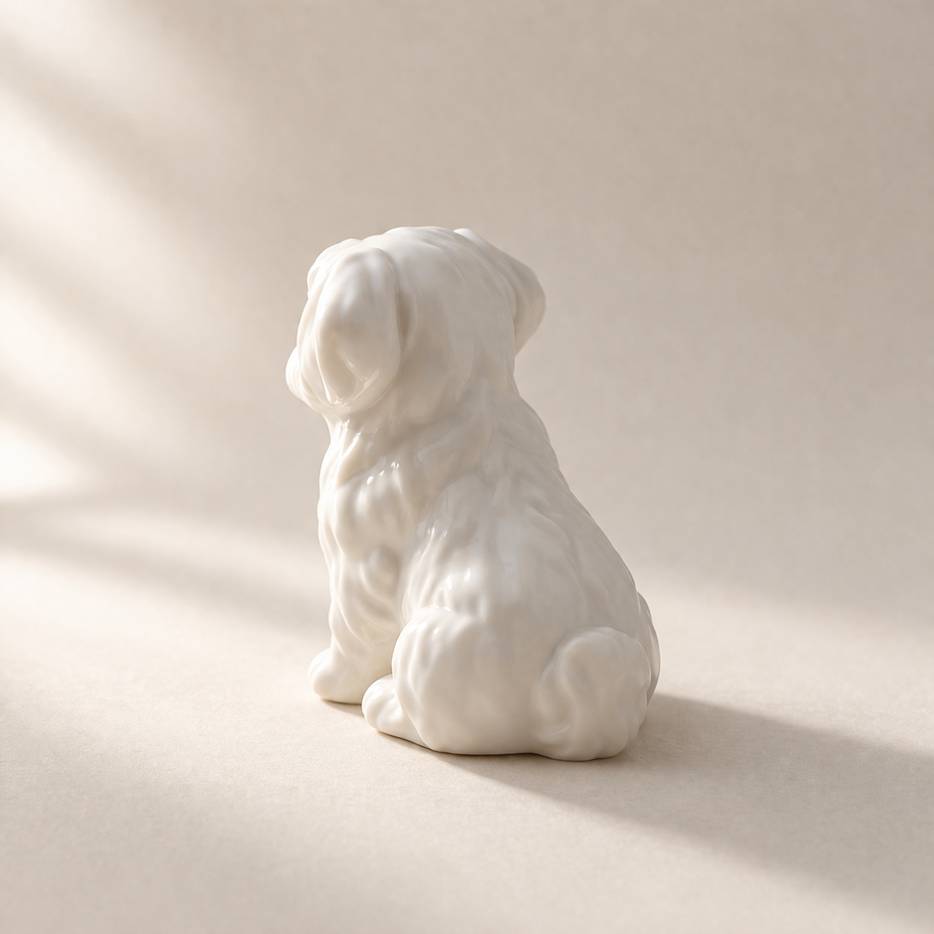Cute Puppy Figurine – Modern Decorative Dog Sculpture for Home & Office