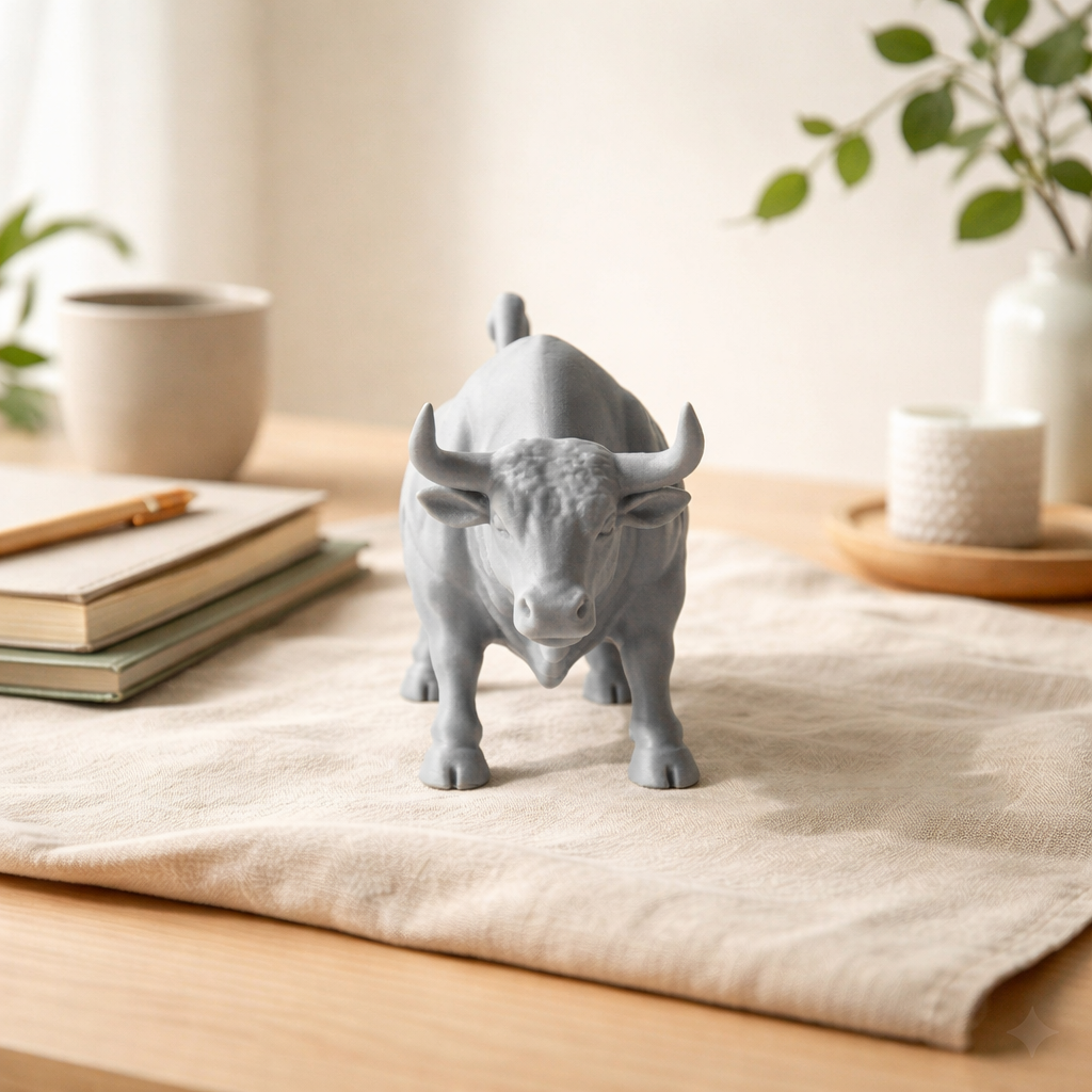 Majestic Bull Statue | Minimalist Strength Decor