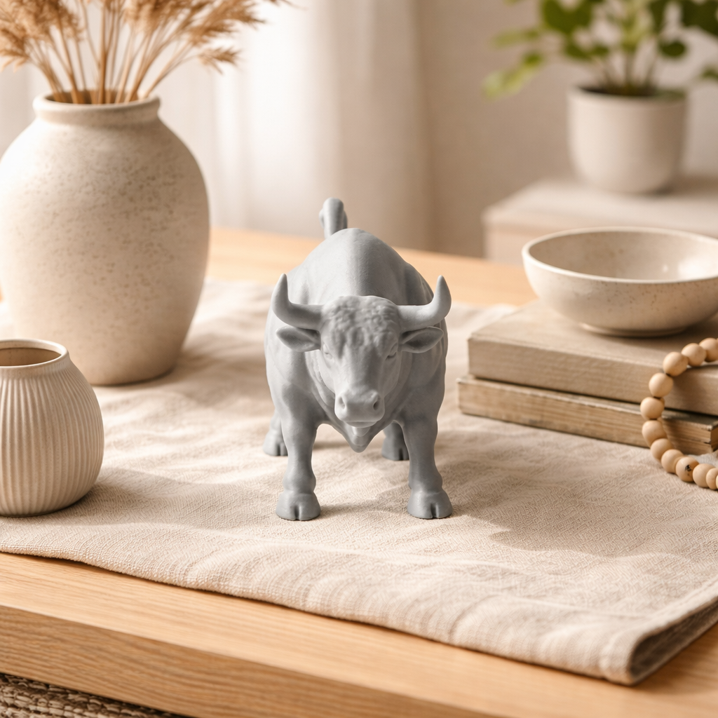Majestic Bull Statue | Minimalist Strength Decor