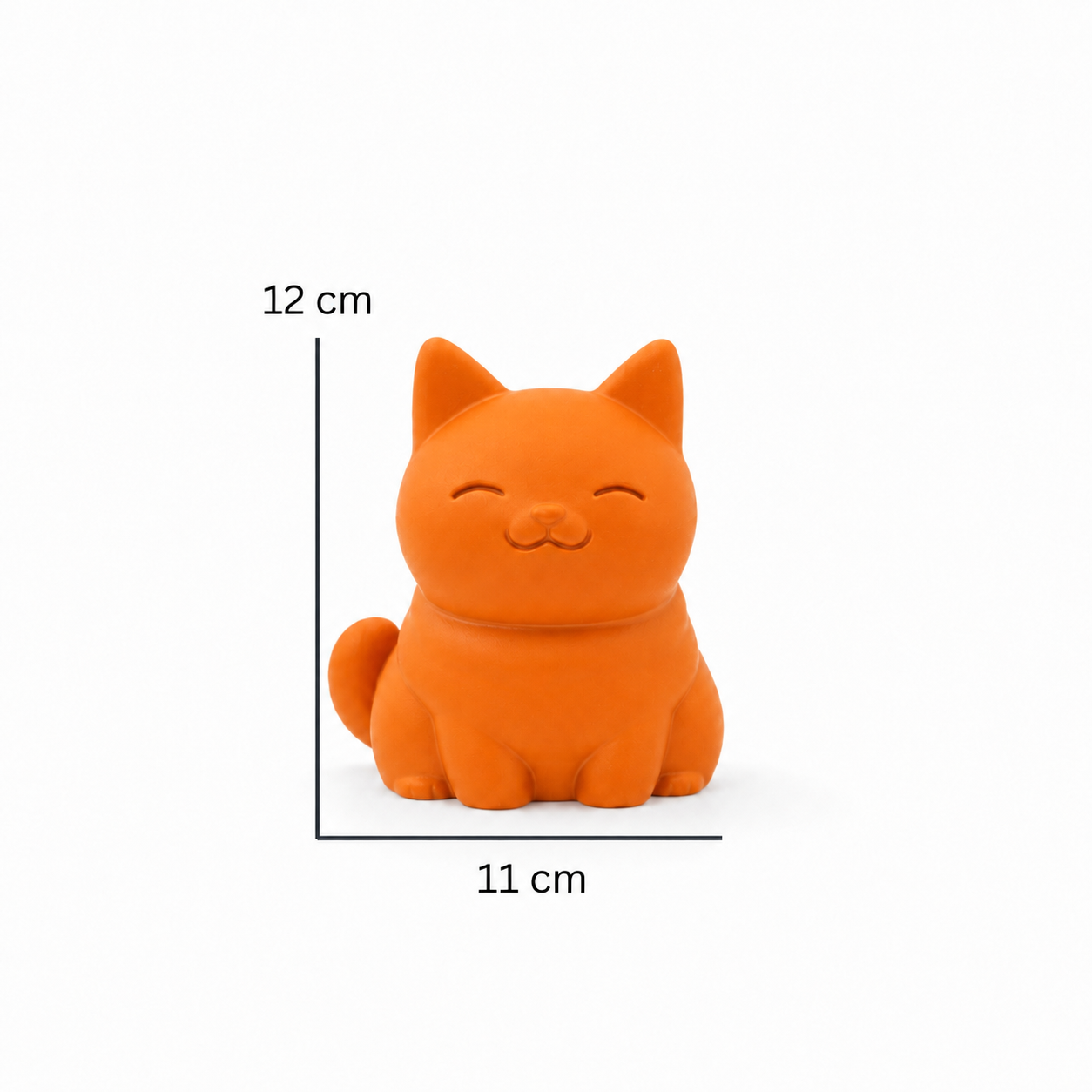 Minimalist Smiling Cat Figurine – Modern Home Decor Accent