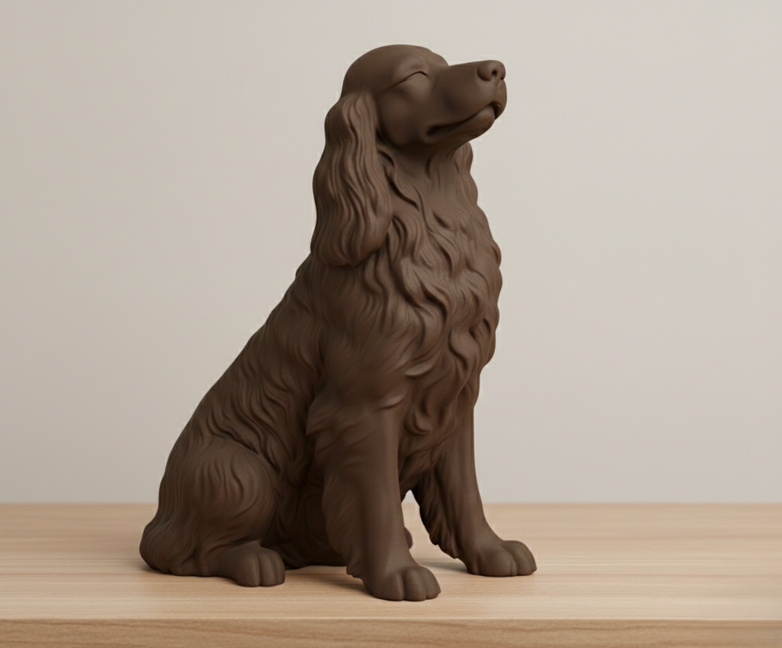 Elegant Spaniel Dog Figurine
