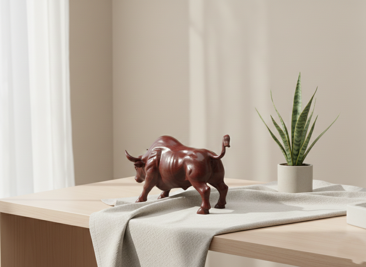 Majestic Bull Statue | Minimalist Strength Decor