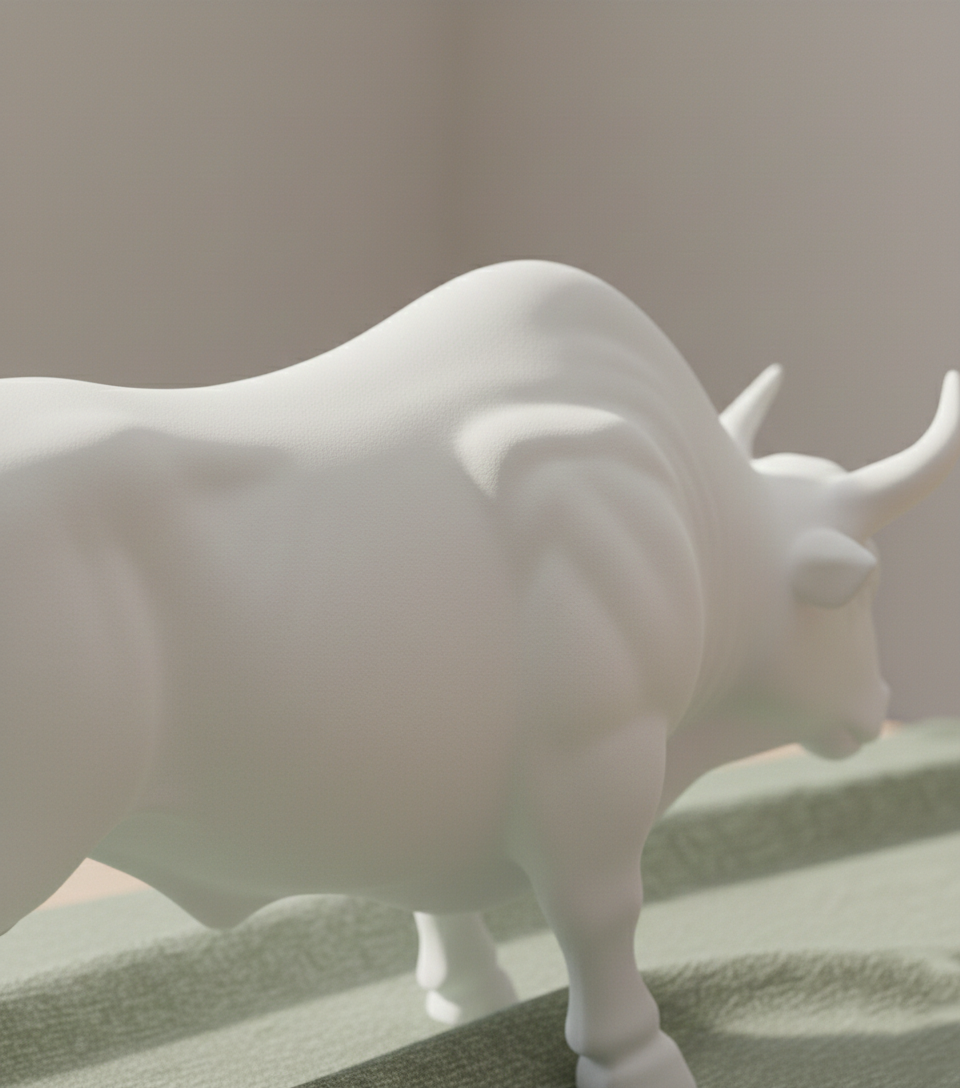 Majestic Bull Statue | Minimalist Strength Decor