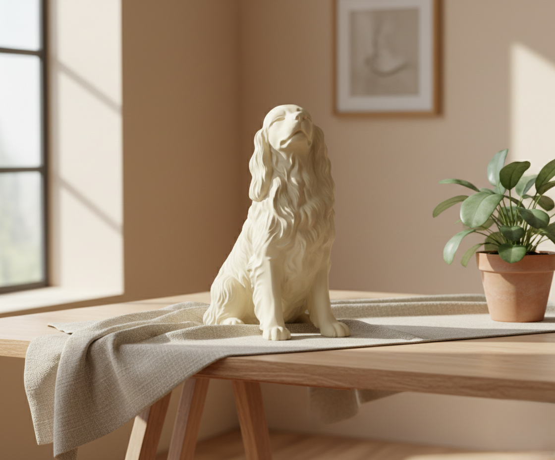 Elegant Spaniel Dog Figurine