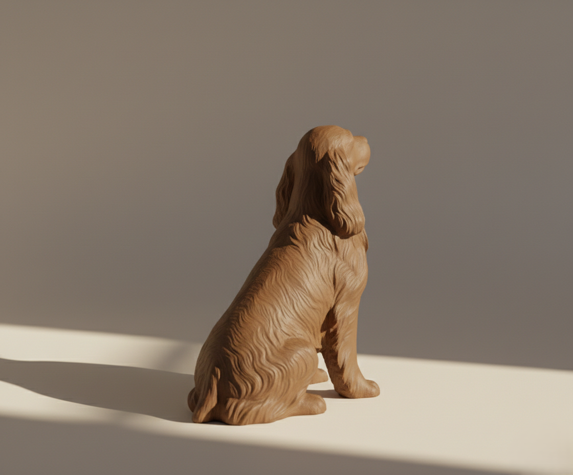 Elegant Spaniel Dog Figurine