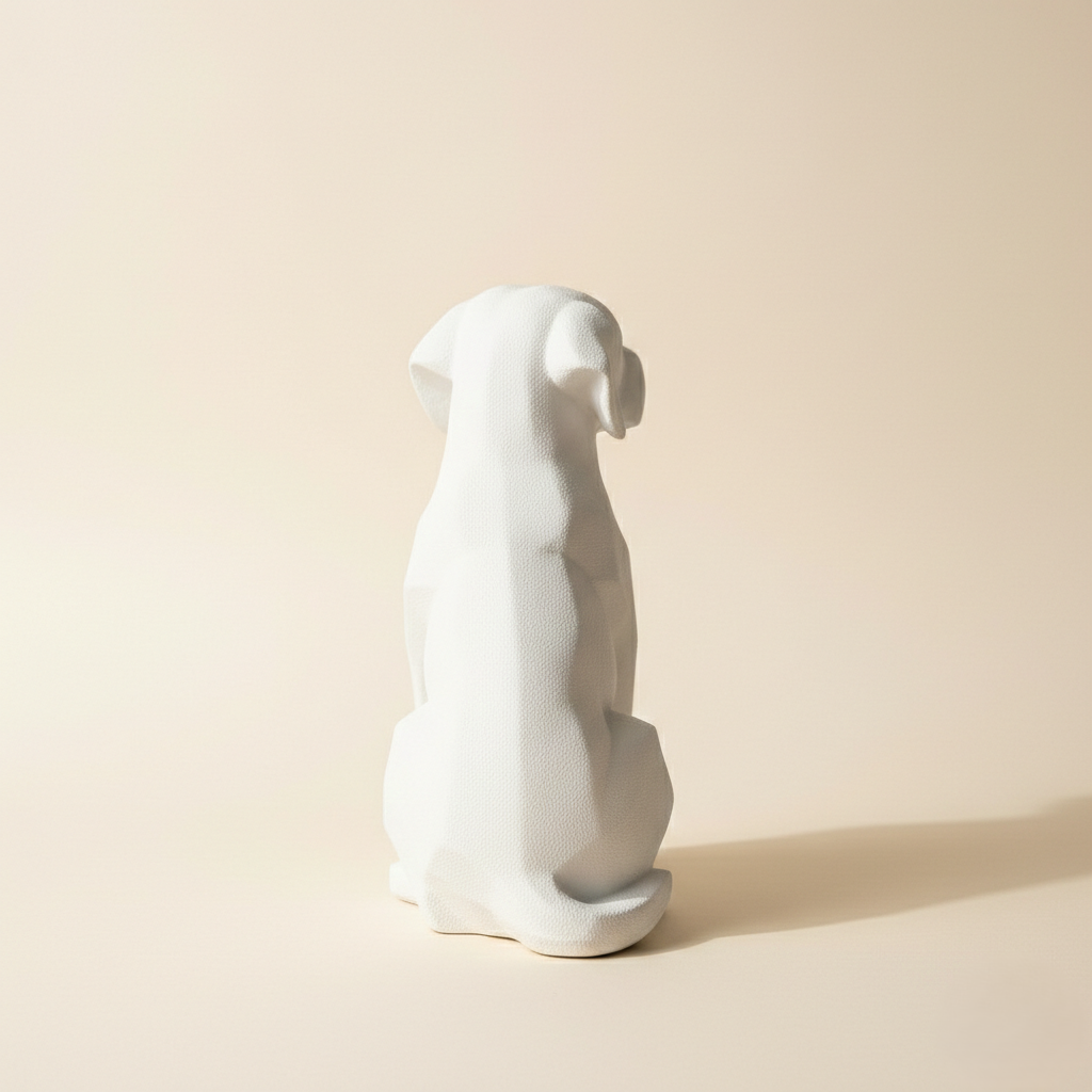 Modern Geometric Dog Figurine Minimalist Home Decor Accent