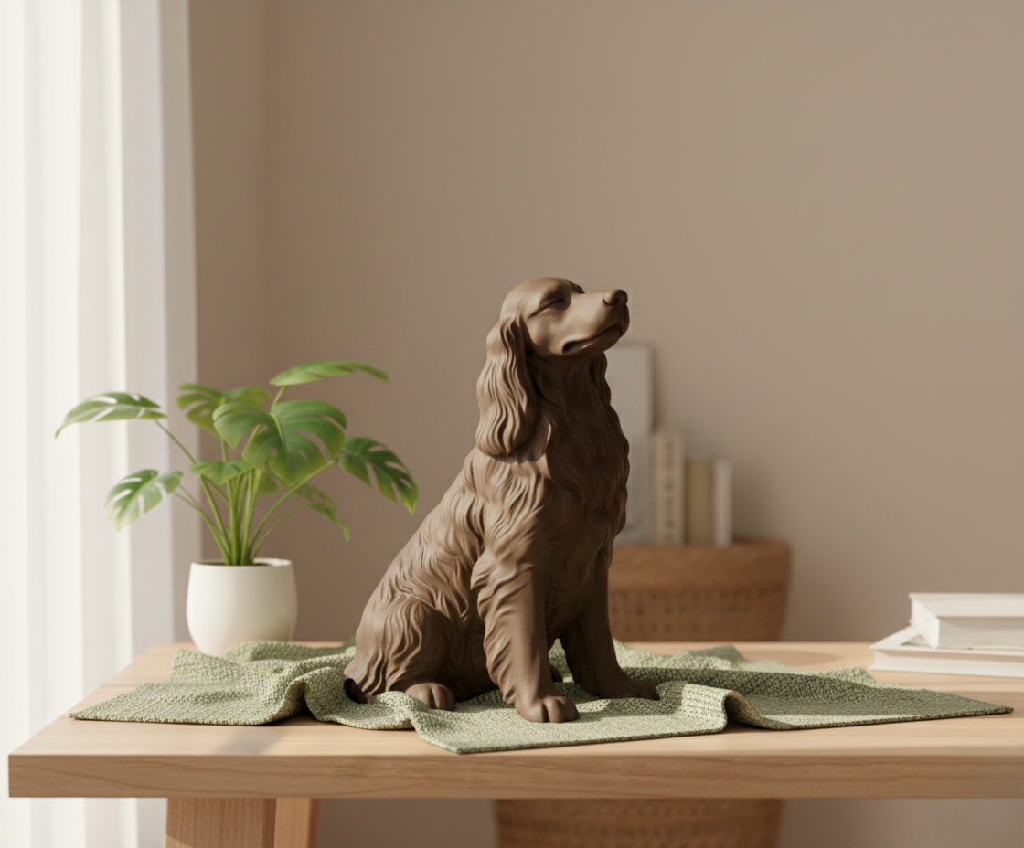 Elegant Spaniel Dog Figurine