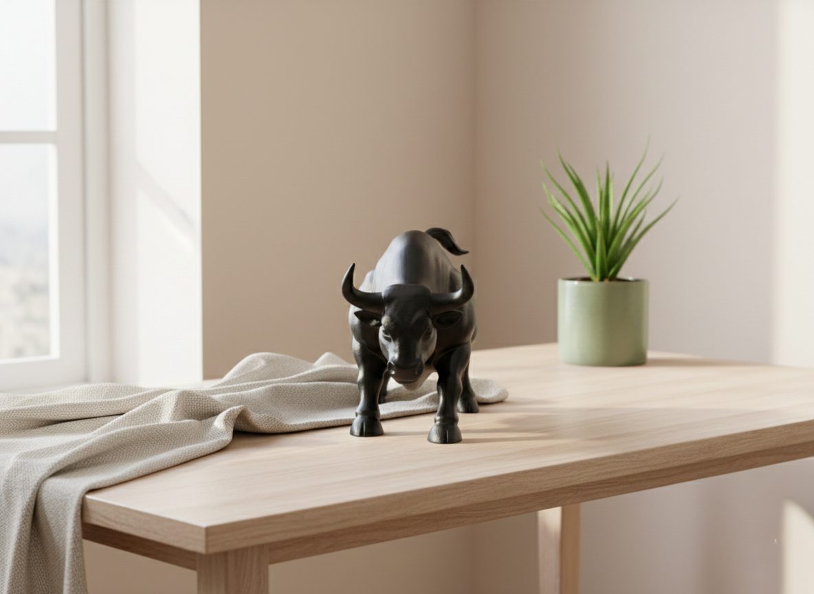 Majestic Bull Statue | Minimalist Strength Decor