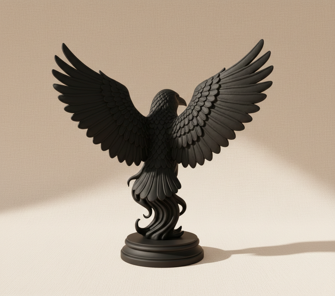 Gothic Sentinel Raven Statue