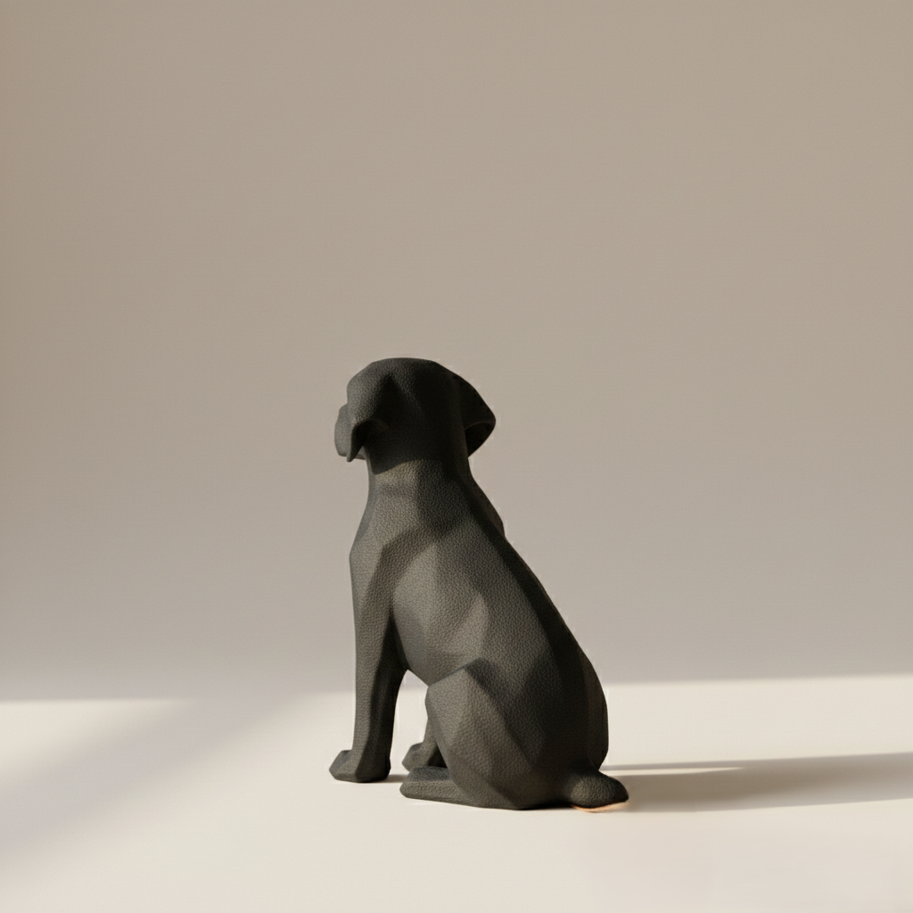 Modern Geometric Dog Figurine Minimalist Home Decor Accent