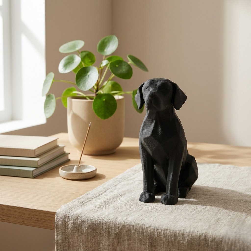 Modern Geometric Dog Figurine Minimalist Home Decor Accent