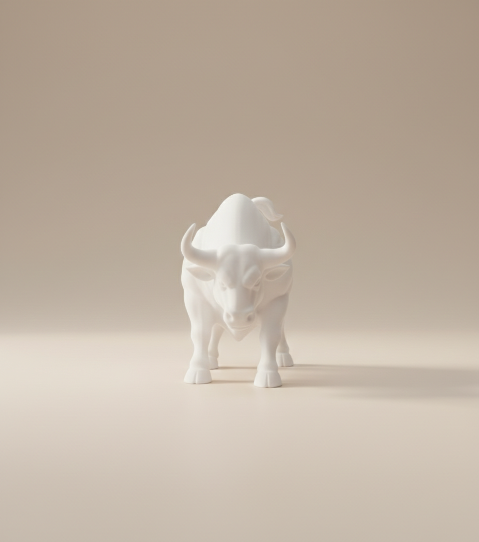 Majestic Bull Statue | Minimalist Strength Decor