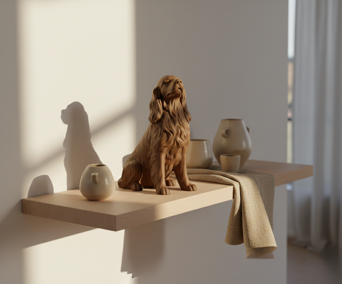 Elegant Spaniel Dog Figurine