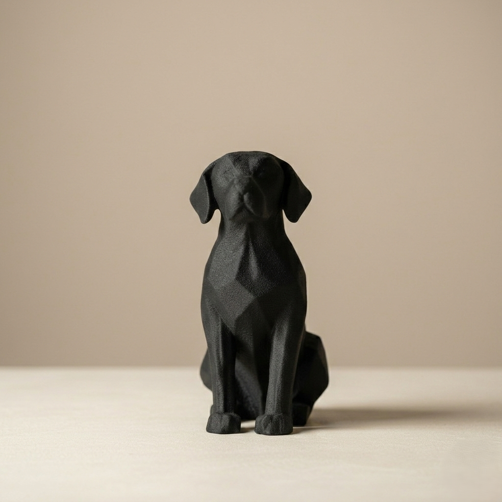 Modern Geometric Dog Figurine Minimalist Home Decor Accent