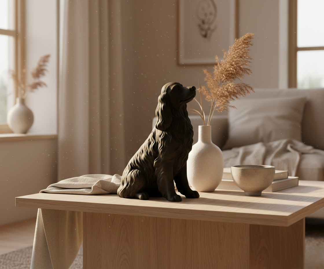 Elegant Spaniel Dog Figurine