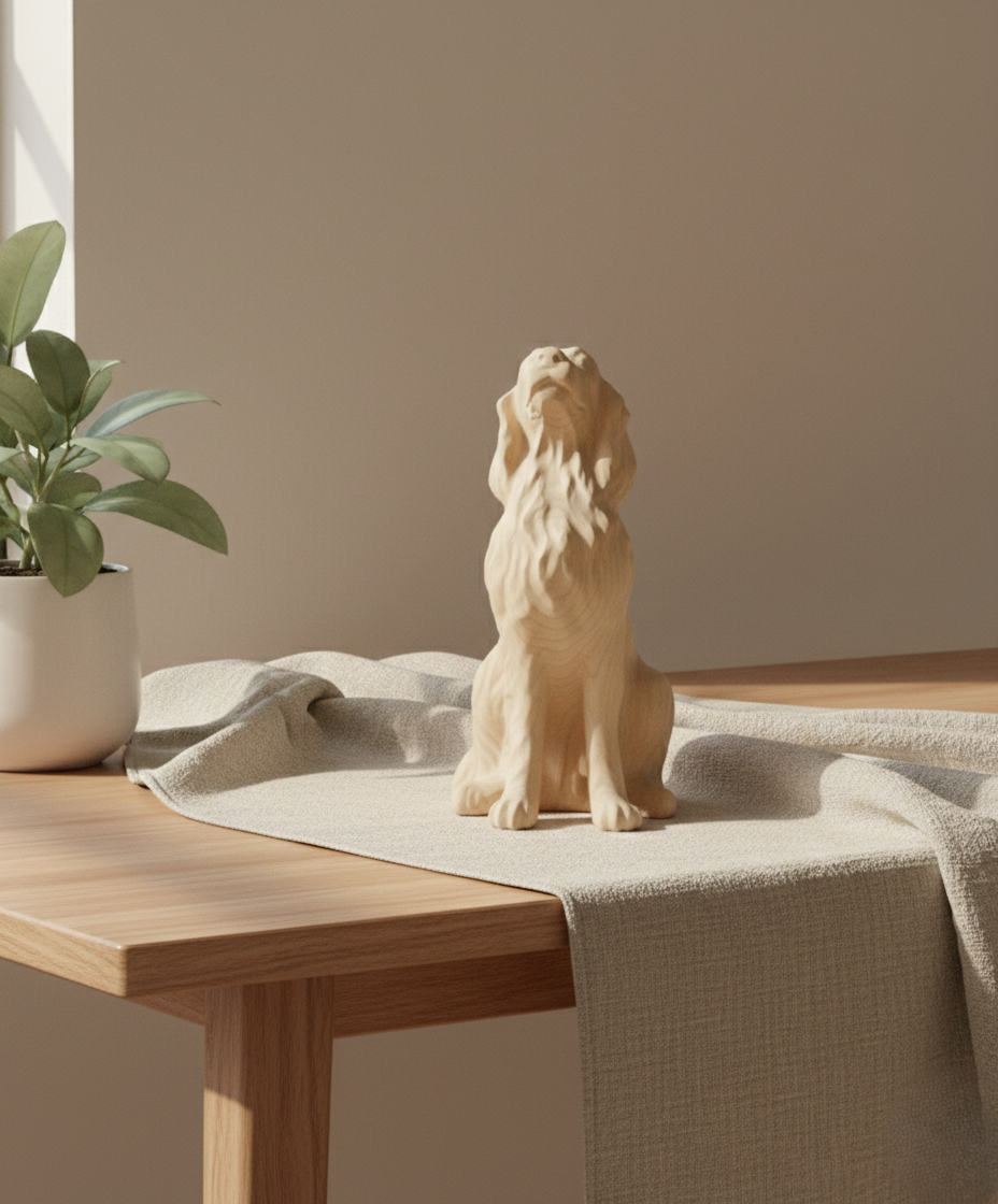 Elegant Spaniel Dog Figurine