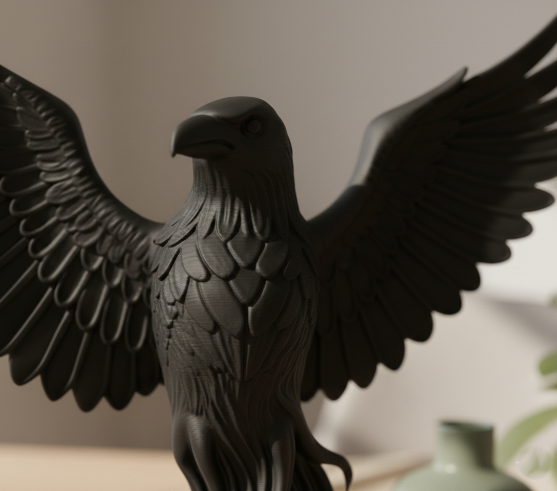Gothic Sentinel Raven Statue