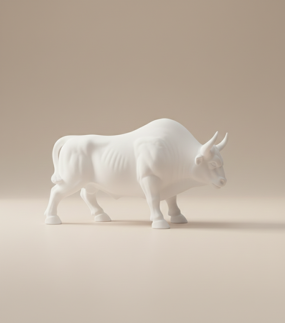 Majestic Bull Statue | Minimalist Strength Decor