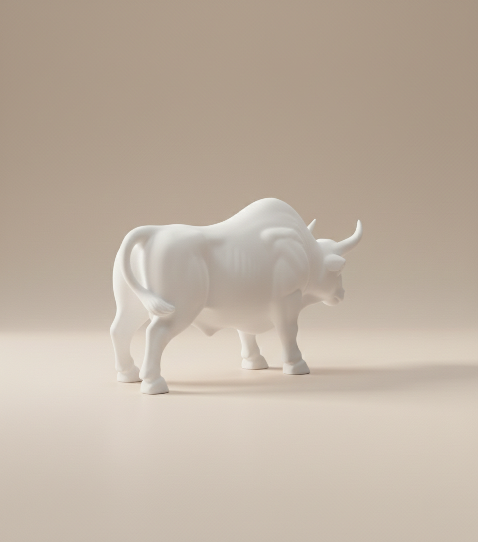 Majestic Bull Statue | Minimalist Strength Decor