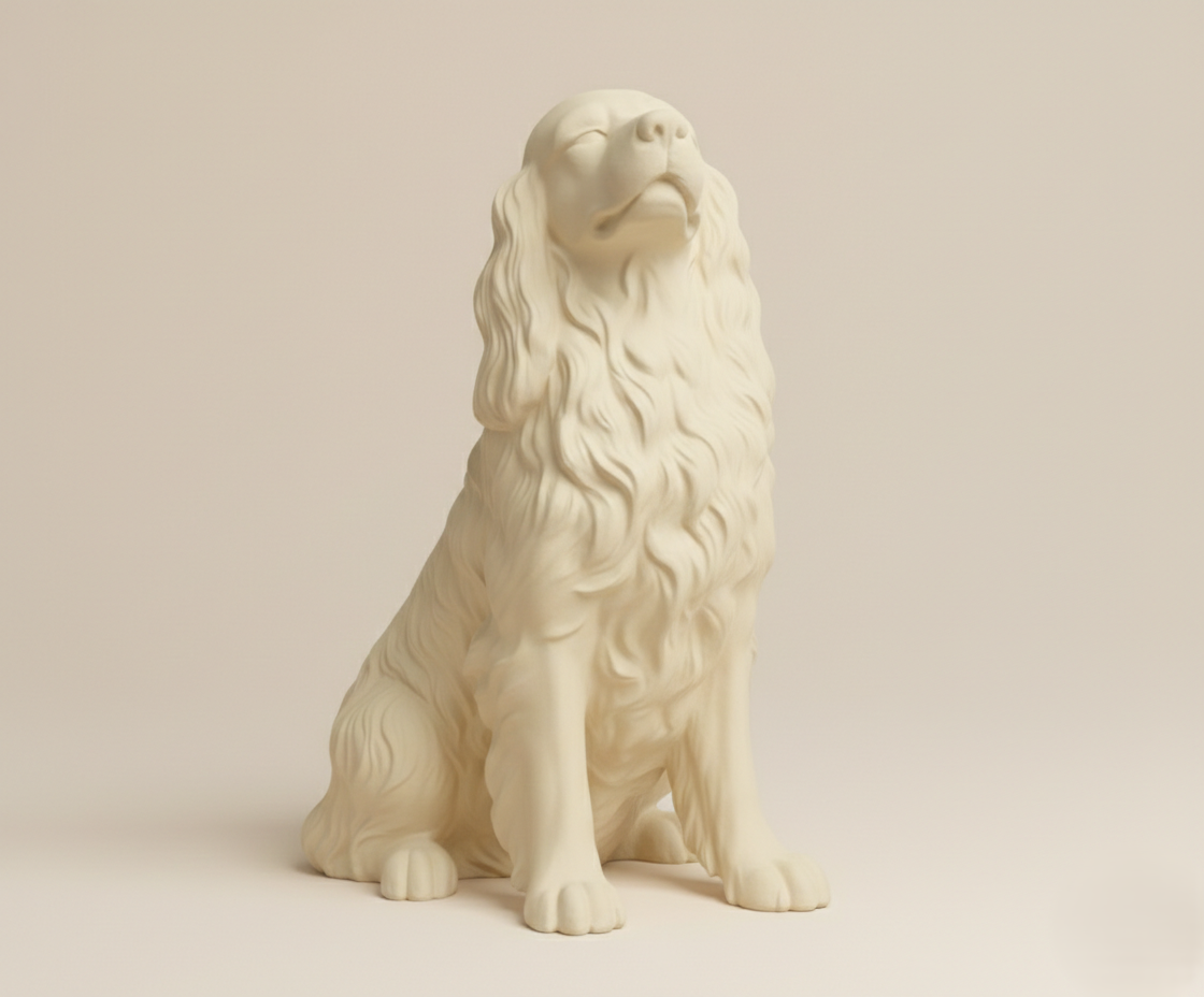 Elegant Spaniel Dog Figurine