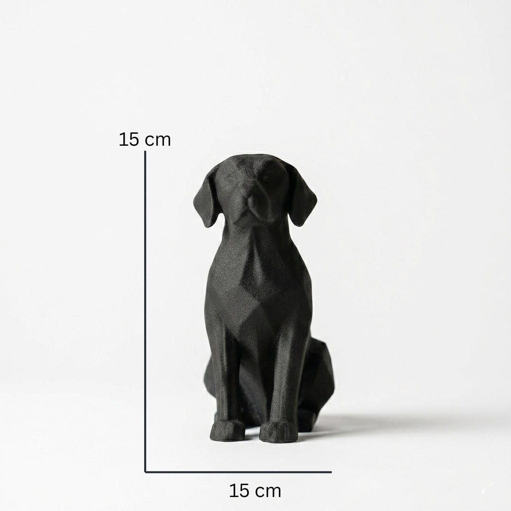 Modern Geometric Dog Figurine Minimalist Home Decor Accent