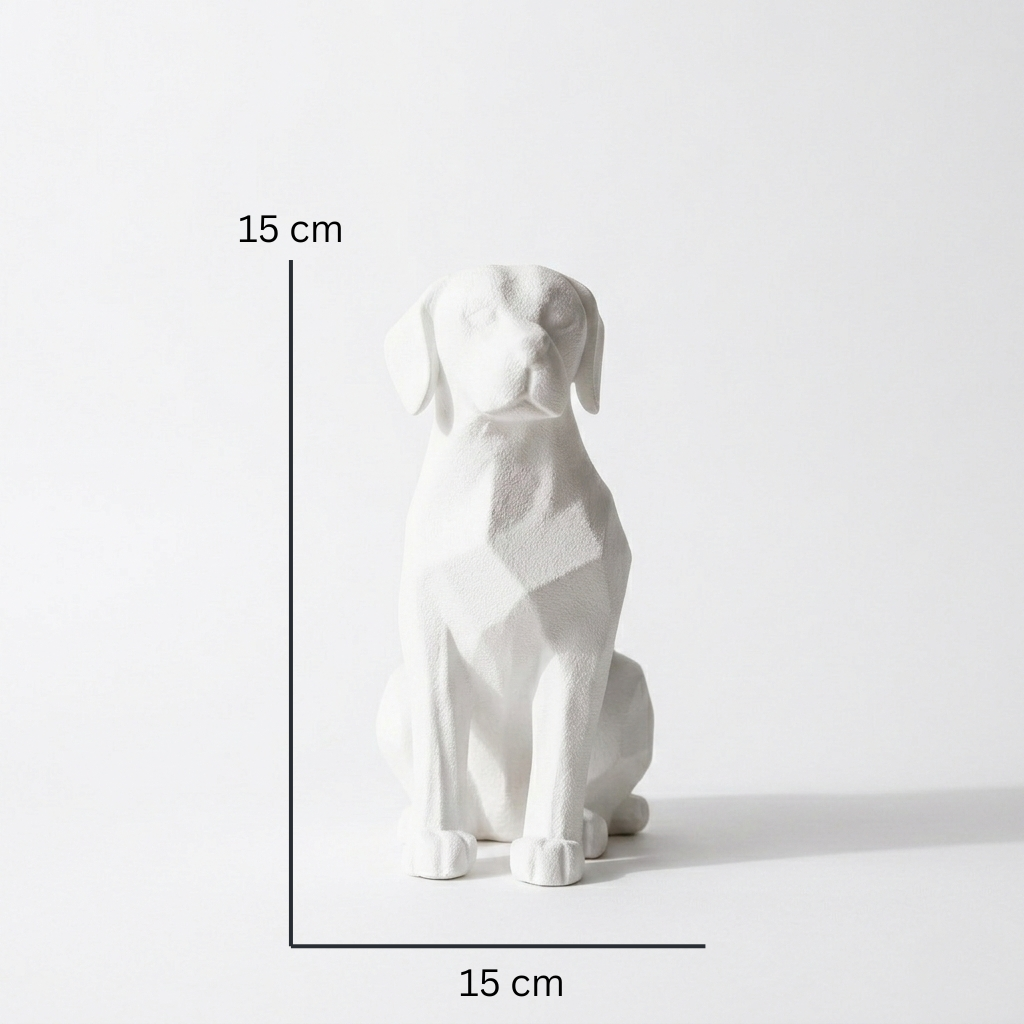 Modern Geometric Dog Figurine Minimalist Home Decor Accent